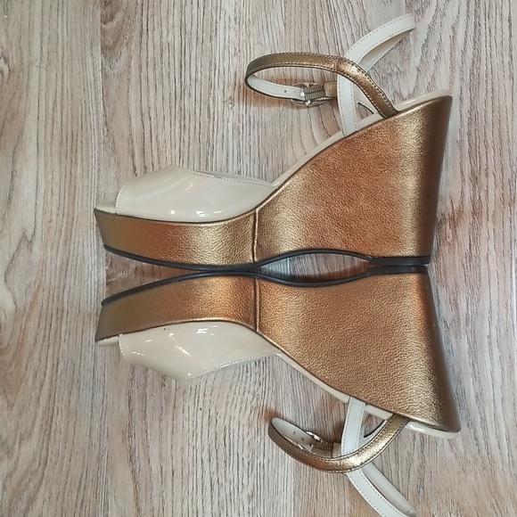 Brighton Flame Leather Open Toe Wedge Heel Sandals - Picture 5 of 16